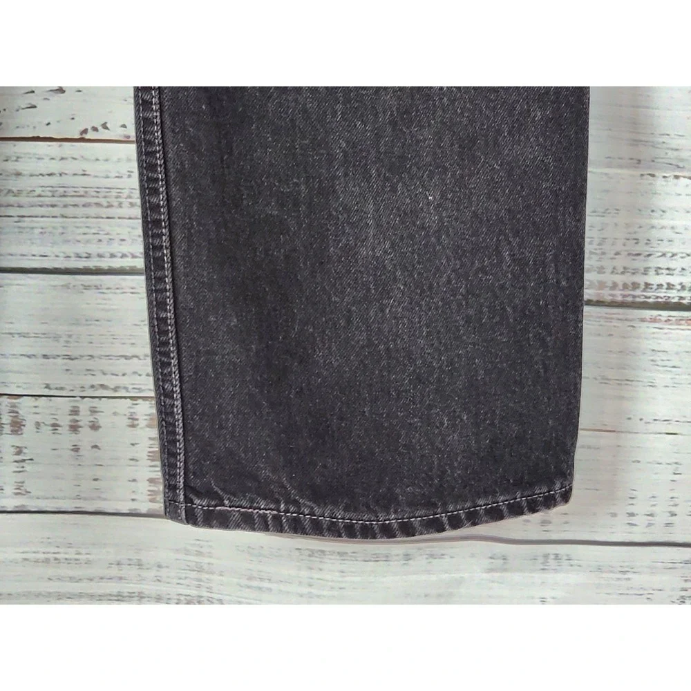 Vintage Levis 501 Jeans Mens 40x32 Original Fit Black Wash Button Fly Denim